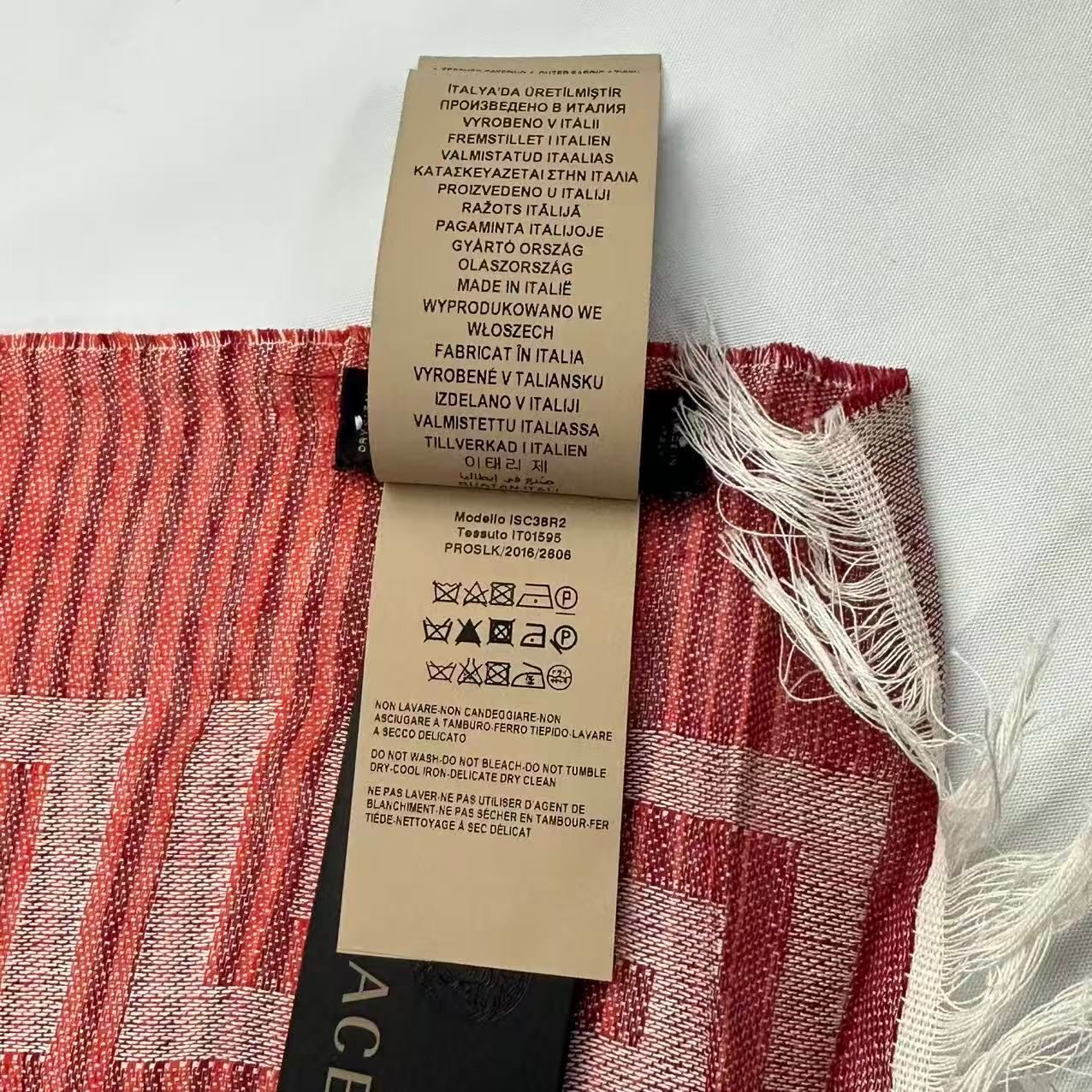 Versace Scarf Shawl Fringe Orange — view 7