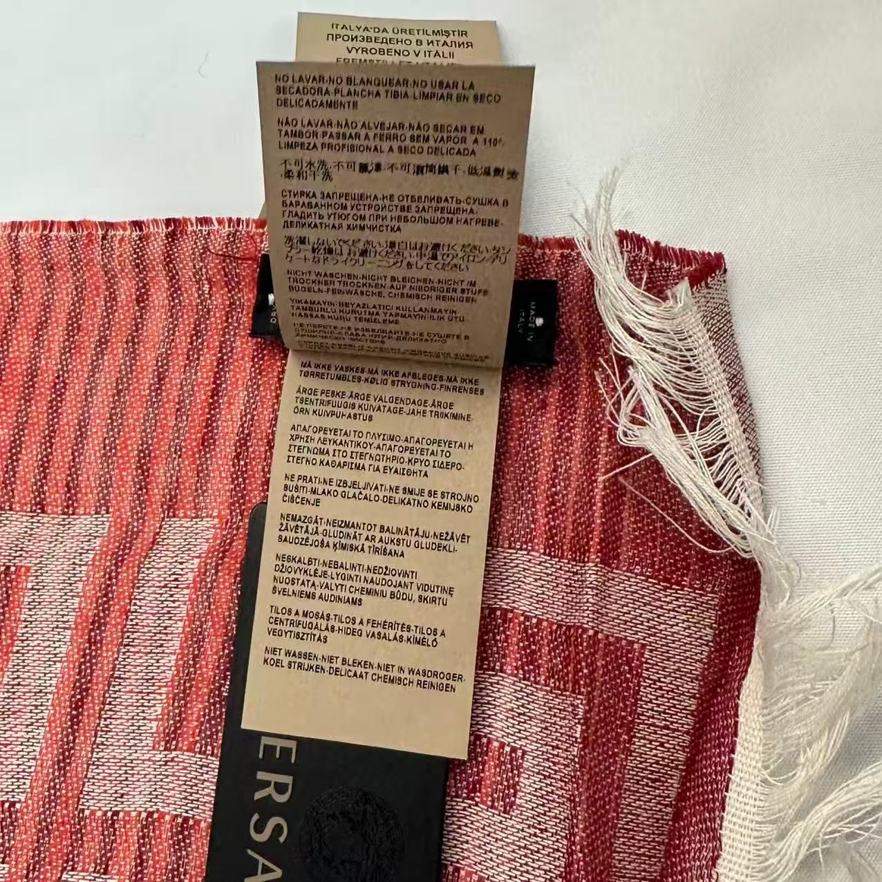 Versace Scarf Shawl Fringe Orange — view 8