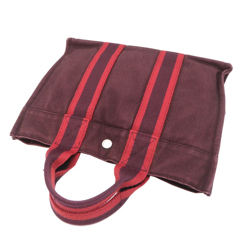 Hermes Tote Burgundy — view 4