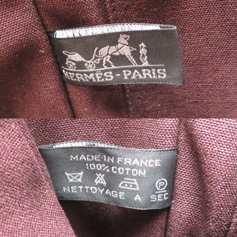 Hermes Tote Burgundy — view 8