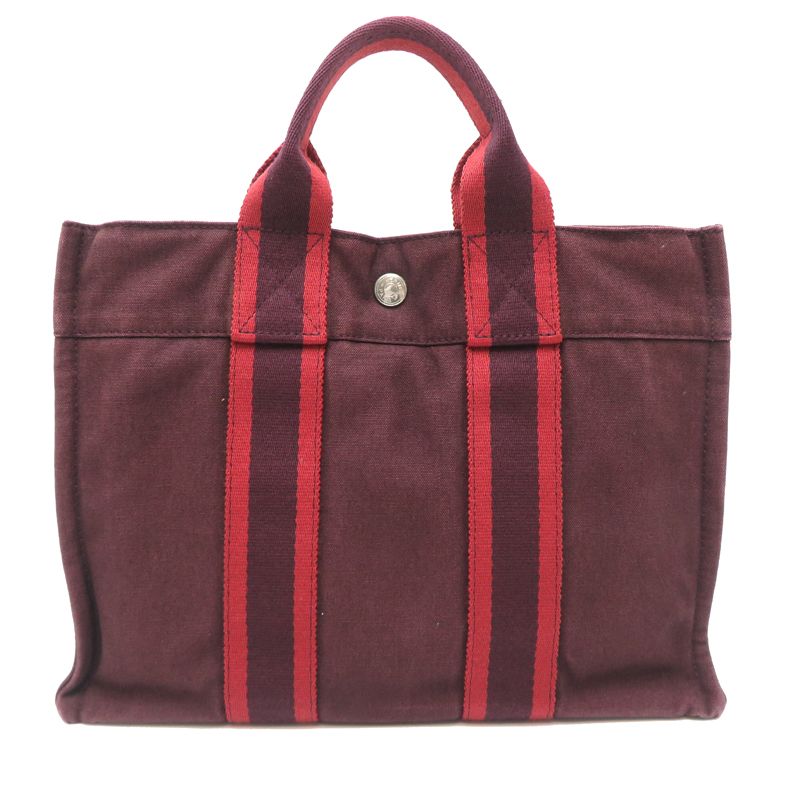 Hermes Tote Burgundy — view 2