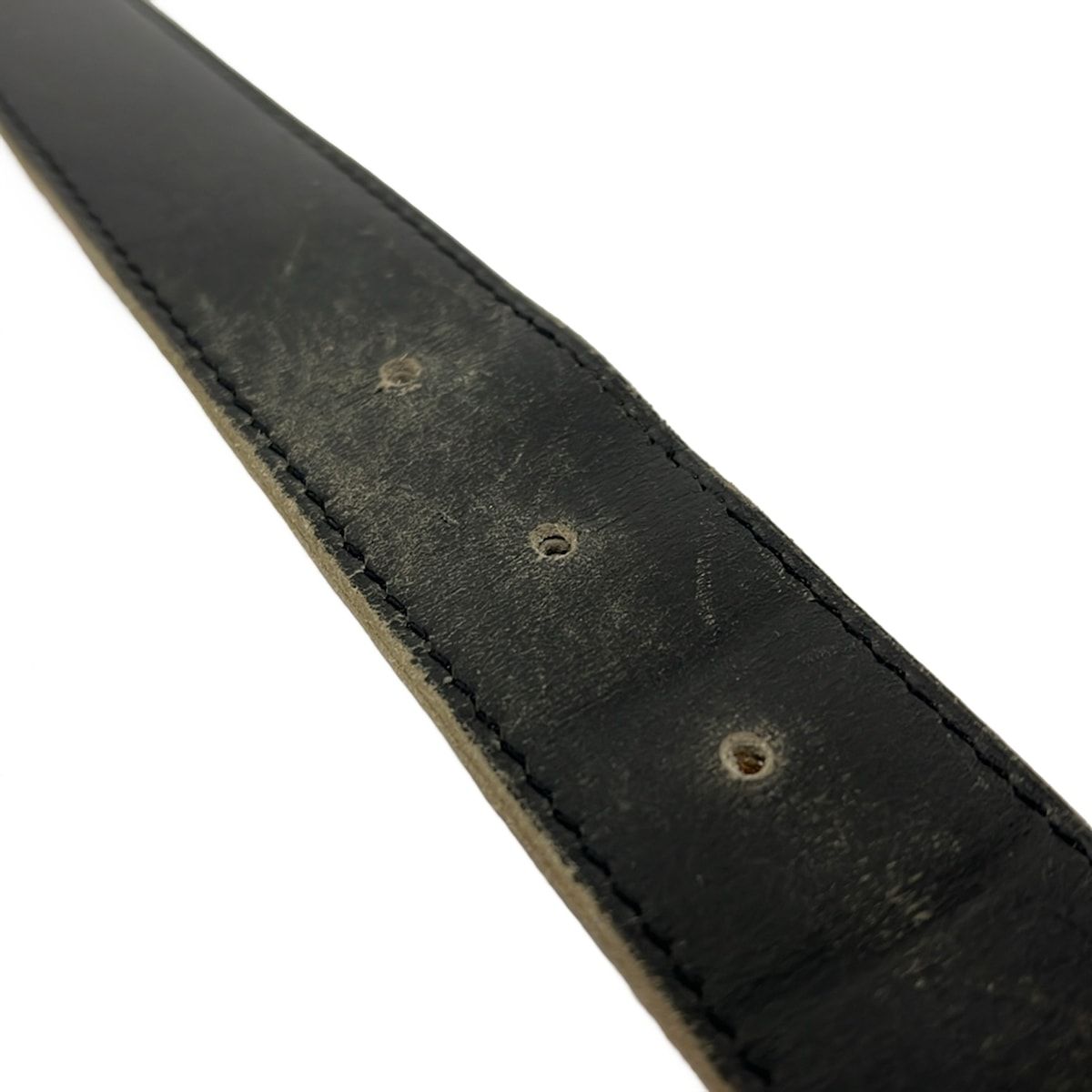 Hermes Belt 90 Black Gold Leather — view 9