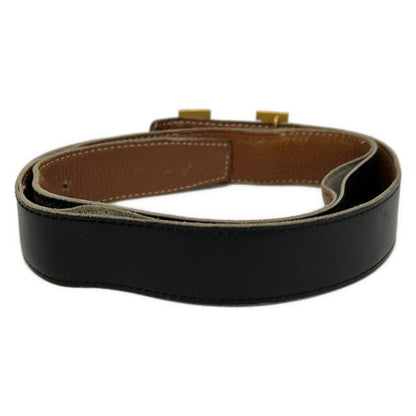 Hermes Belt 90 Black Gold Leather — view 2