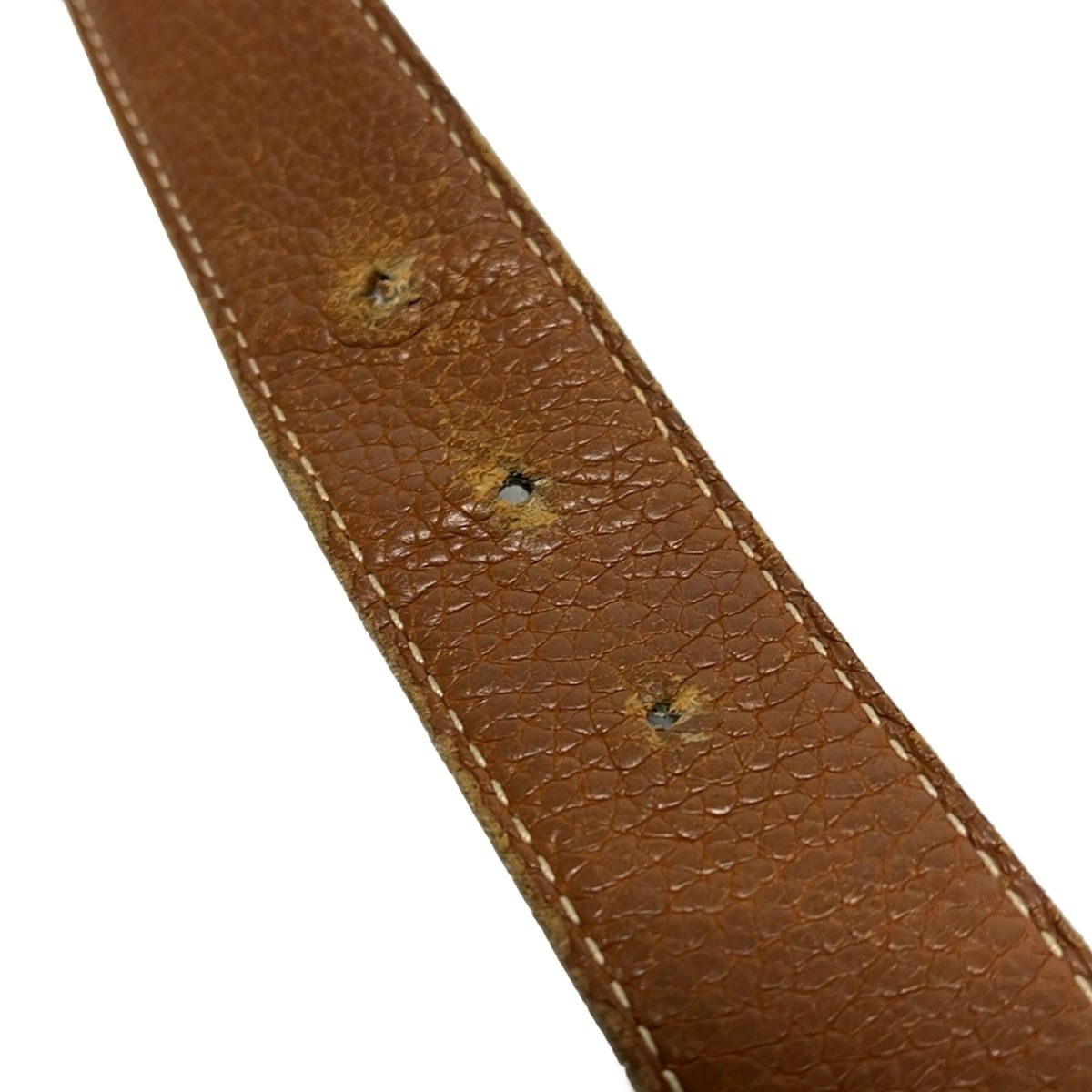 Hermes Belt 90 Black Gold Leather — view 8