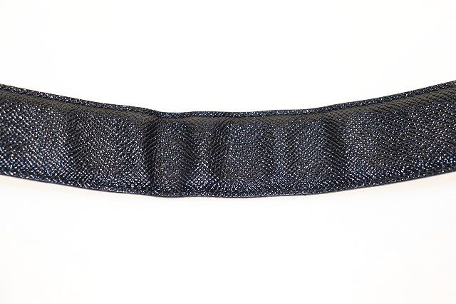 Bvlgari Leather Round Logo Buckle Silver Belt Black — view 6