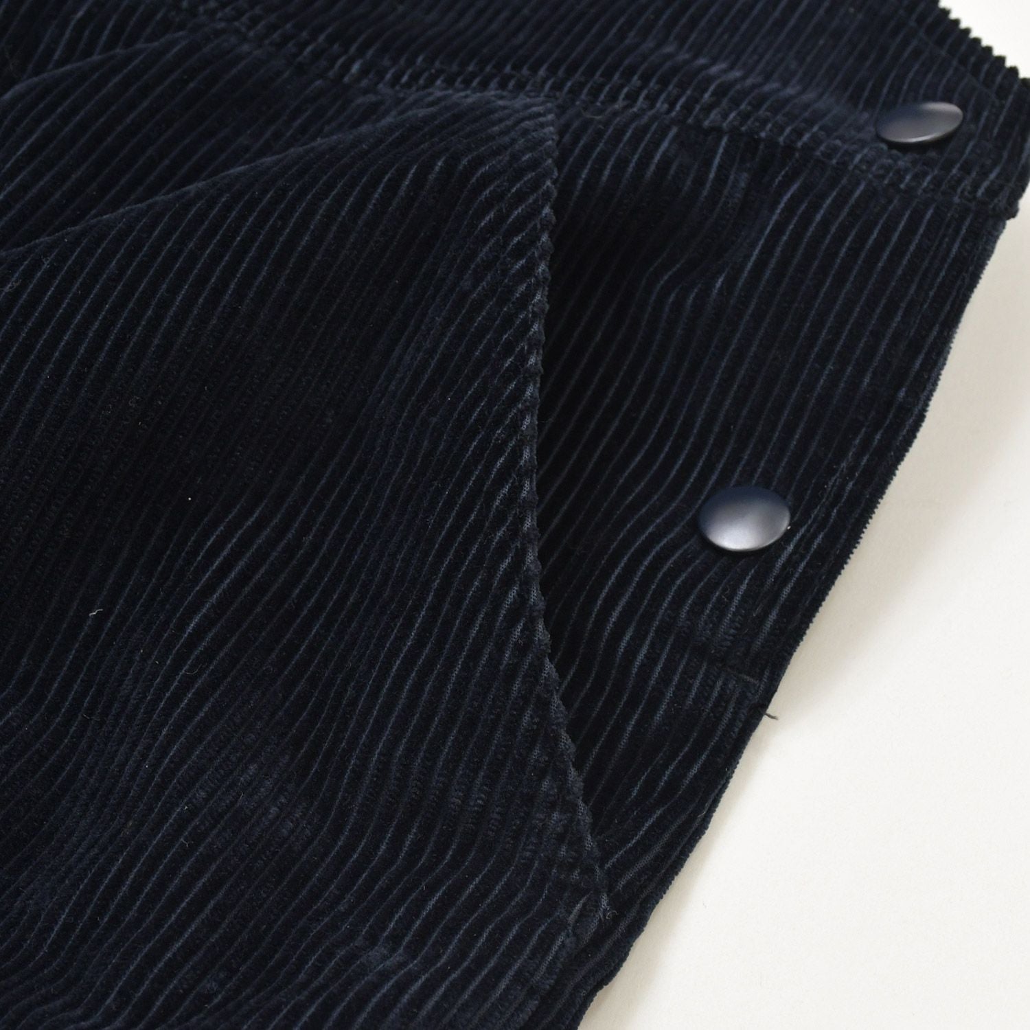 Prada Corduroy Overalls Fabric Navy Triangle Logo Shoulder Strap — view 8