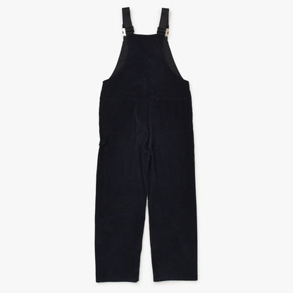 Prada Corduroy Overalls Fabric Navy Triangle Logo Shoulder Strap — view 2