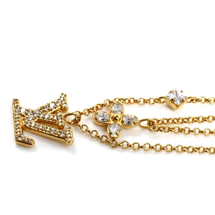 Louis Vuitton Metal Necklace LV 41 cm — view 3
