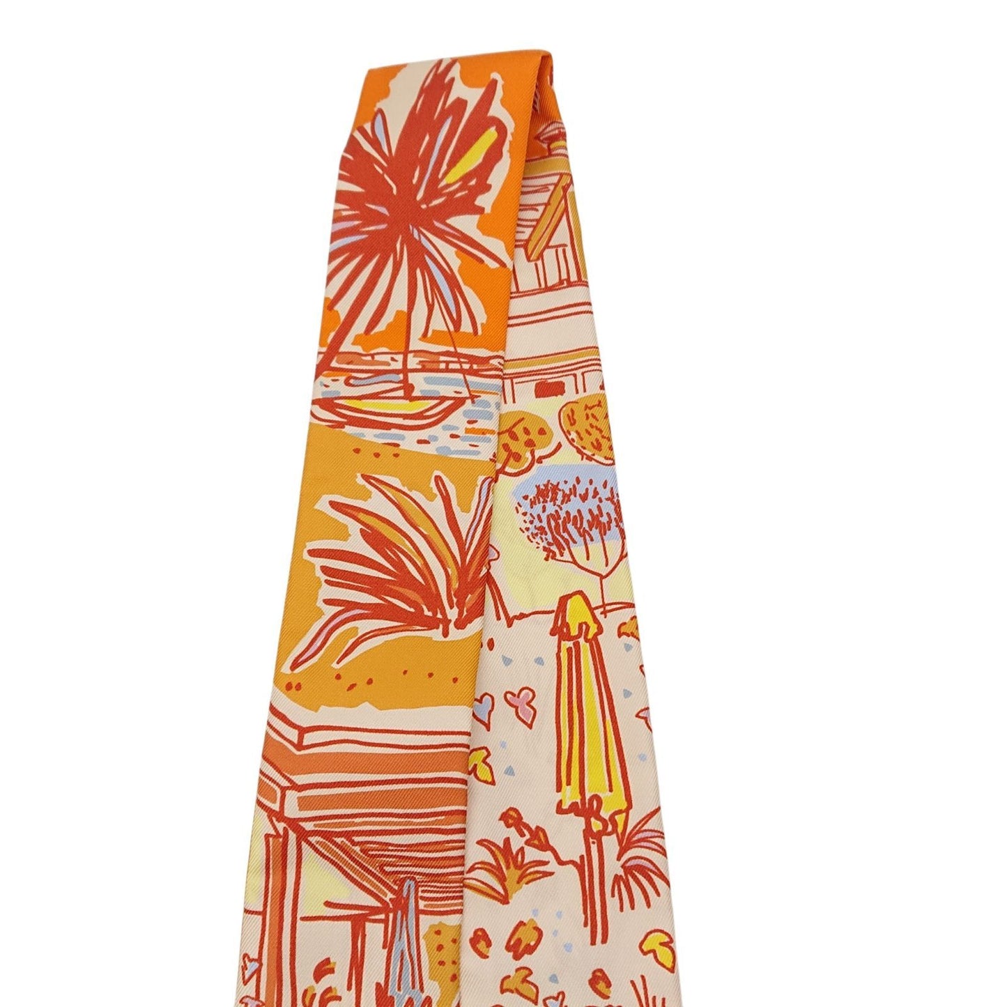 Hermes Twill Reil le Dete Summer Stripes Scarf — view 4