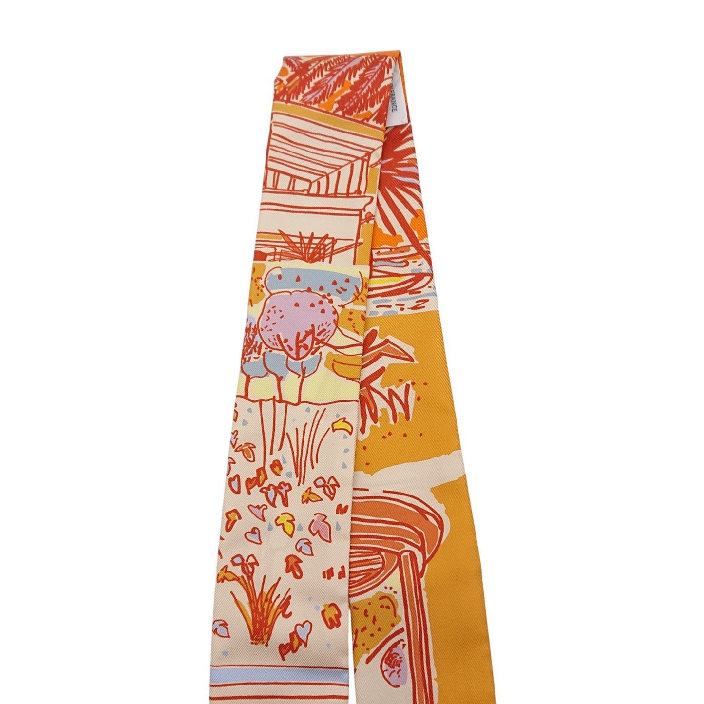 Hermes Twill Reil le Dete Summer Stripes Scarf — view 6