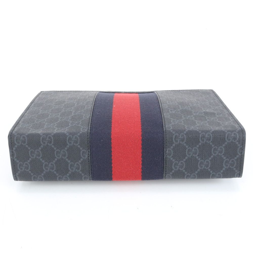 Gucci GG Supreme Sherry Line Leather Clutch Pouch Business — view 5
