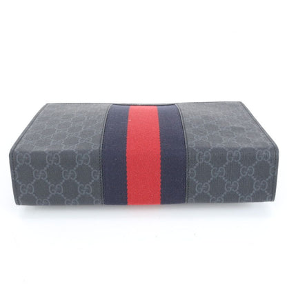 Gucci GG Supreme Sherry Line Leather Clutch Pouch Business — view 5