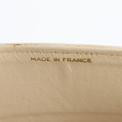 Chanel Lambskin Chain Beige Leather Shoulder Bag Hand — view 9