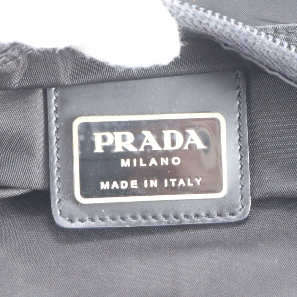 Prada Tessuto Nylon Triangle Logo Shoulder Bag Crossbody Messenger Black — view 7