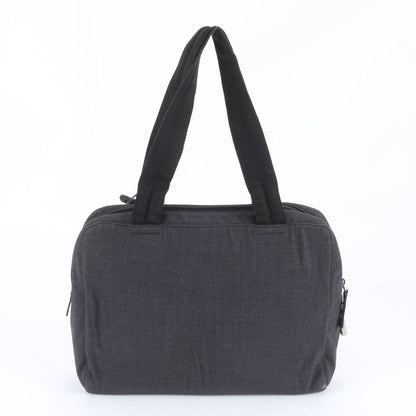 Prada Leather Canvas Tote Shoulder Hand — view 3