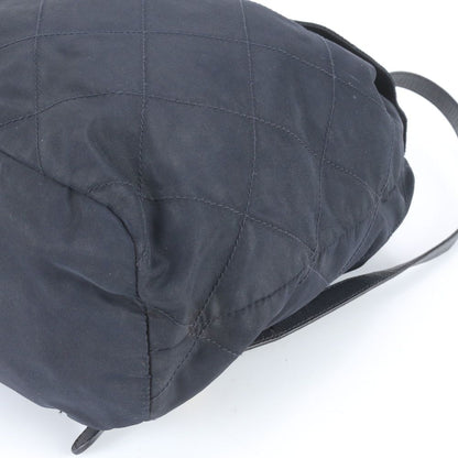 Prada Triangle Logo Tessuto Nylon Quilted Leather Backpack — view 4