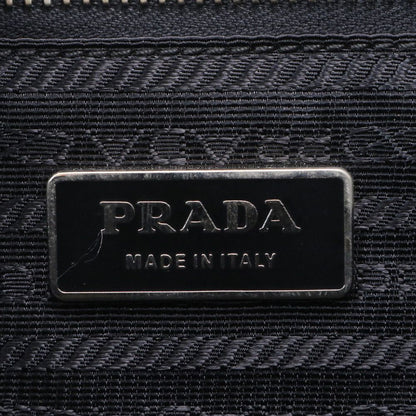 Prada Tessuto Nylon Saffiano Leather Tote Shoulder Black — view 9