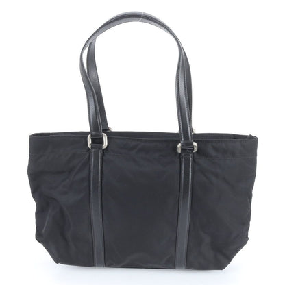 Prada Tessuto Nylon Saffiano Leather Tote Shoulder Black — view 3