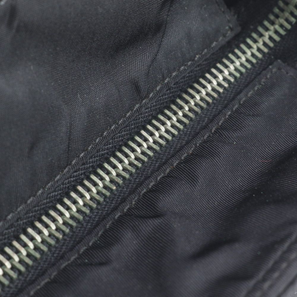 Prada Tessuto Nylon Saffiano Leather Tote Shoulder Black — view 8