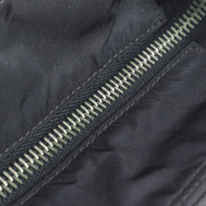 Prada Tessuto Nylon Saffiano Leather Tote Shoulder Black — view 8