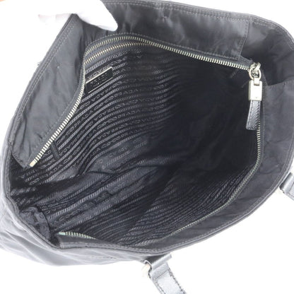 Prada Tessuto Nylon Saffiano Leather Tote Shoulder Black — view 7