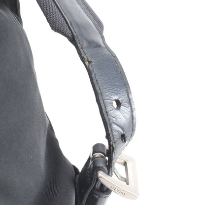Prada Tessuto Nylon Triangle Logo Backpack Black — view 9