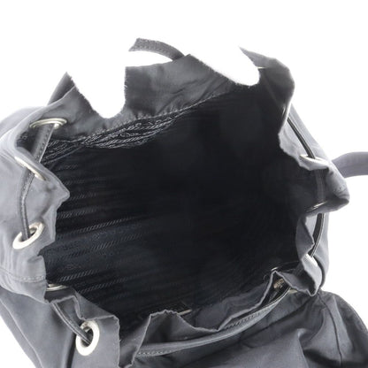 Prada Tessuto Nylon Triangle Logo Backpack Black — view 7