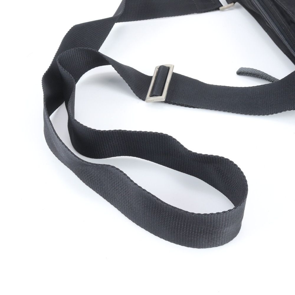 Prada Tessuto Nylon Triangle Logo Leather Shoulder Bag Crossbody Messenger — view 3