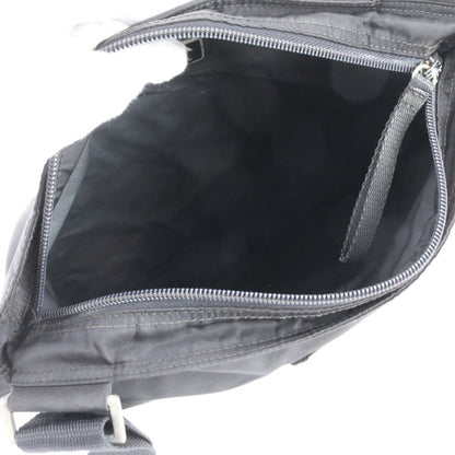 Prada Tessuto Nylon Triangle Logo Leather Shoulder Bag Crossbody Messenger — view 7