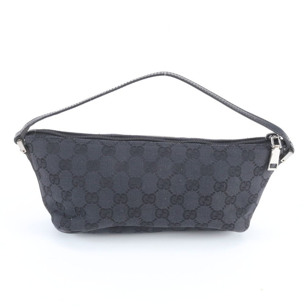 Gucci GG Canvas 039 Leather Handbag Tote Black — view 3