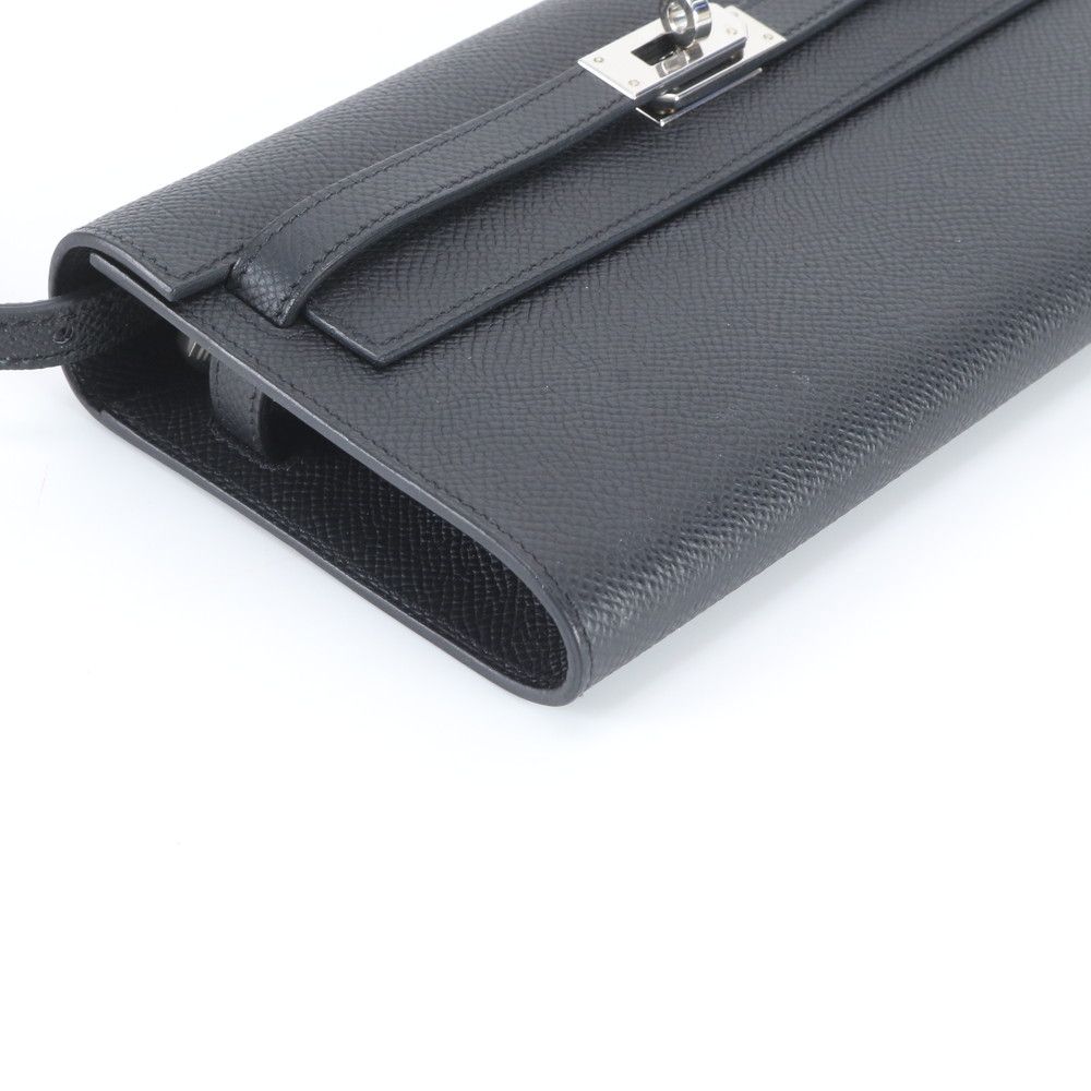 Hermes Shoulder Wallet Kelly to Go Black — view 5