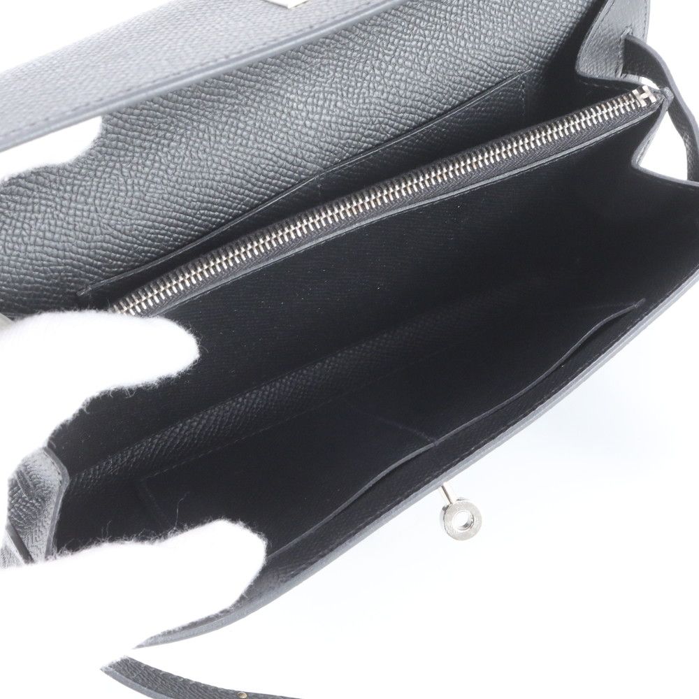 Hermes Shoulder Wallet Kelly to Go Black — view 9