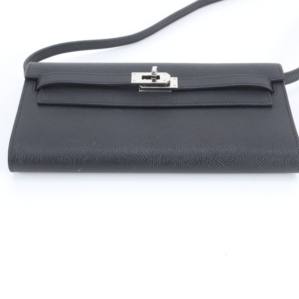 Hermes Shoulder Wallet Kelly to Go Black — view 7