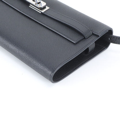 Hermes Shoulder Wallet Kelly to Go Black — view 6