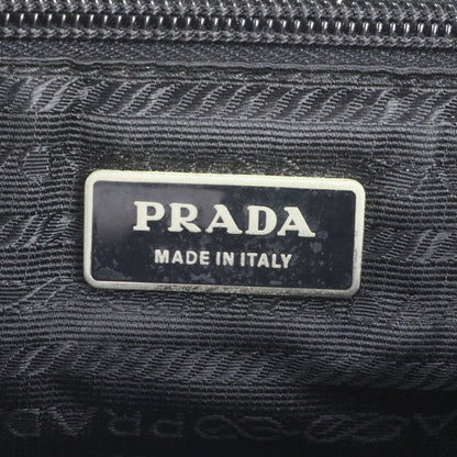 Prada Tessuto Nylon Triangle Logo Leather Shoulder Bag Crossbody Messenger — view 9