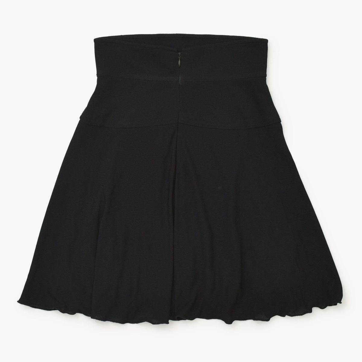 Chanel Boutique Black Skirt Flare Mellow Polished Rayon Vintage — view 2