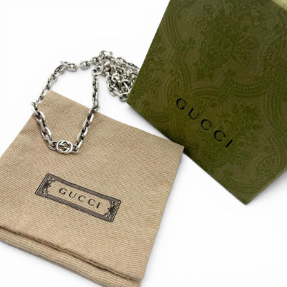Gucci Interlocking Chain Necklace Silver — view 2