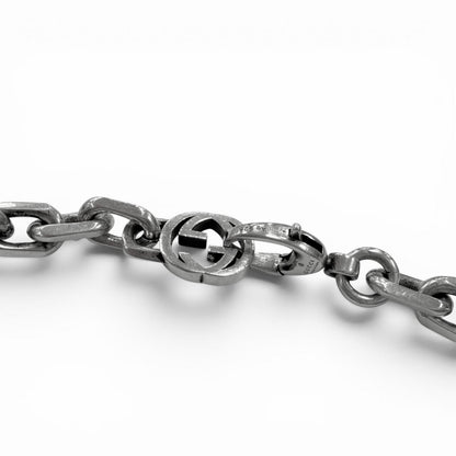 Gucci Interlocking Chain Necklace Silver — view 5