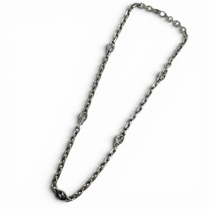Gucci Interlocking Chain Necklace Silver — view 4