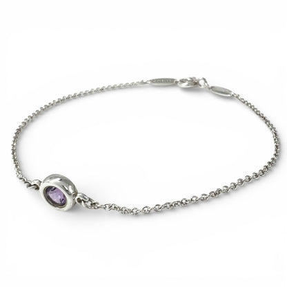 Tiffany & Co Elsa Peretti Color by the Yard Amethyst Bracelet Silver
