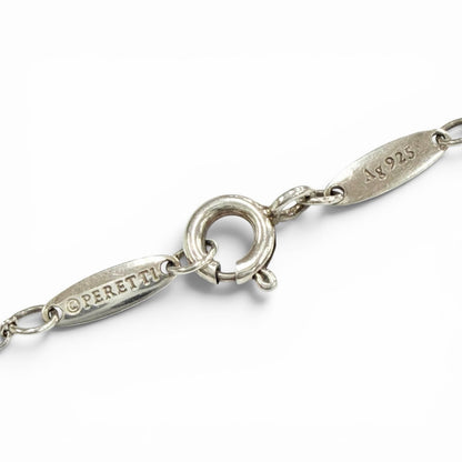 Tiffany & Co Elsa Peretti Color by the Yard Pink Saffiano Bracelet Silver — view 6