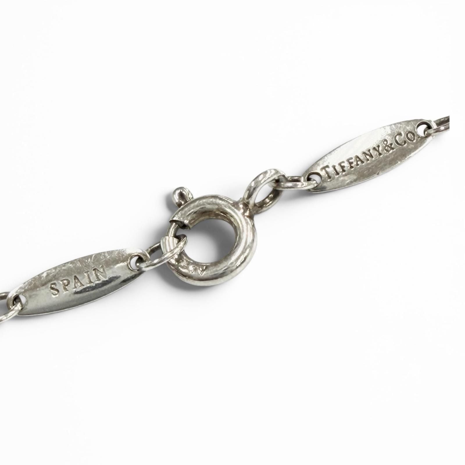 Tiffany & Co Elsa Peretti Color by the Yard Pink Saffiano Bracelet Silver — view 5