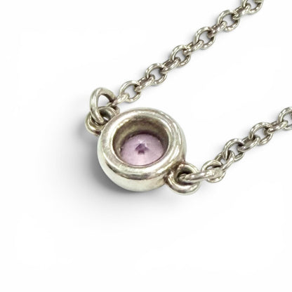 Tiffany & Co Elsa Peretti Color by the Yard Pink Saffiano Bracelet Silver — view 3