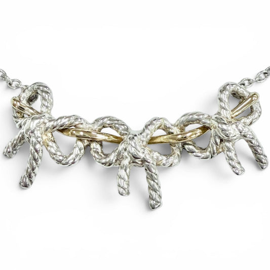 Tiffany & Co Trip Roulis Bon Necklace 925 750 Silver Gold