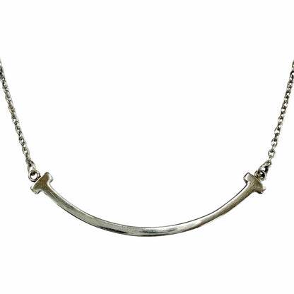 Tiffany & Co T Smile Pendant Small Necklace Silver