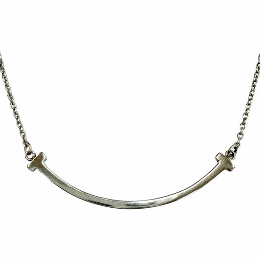 Tiffany & Co T Smile Pendant Small Necklace Silver