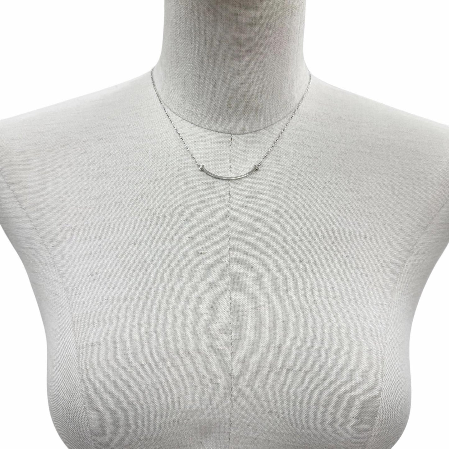 Tiffany & Co T Smile Pendant Small Necklace Silver — view 2