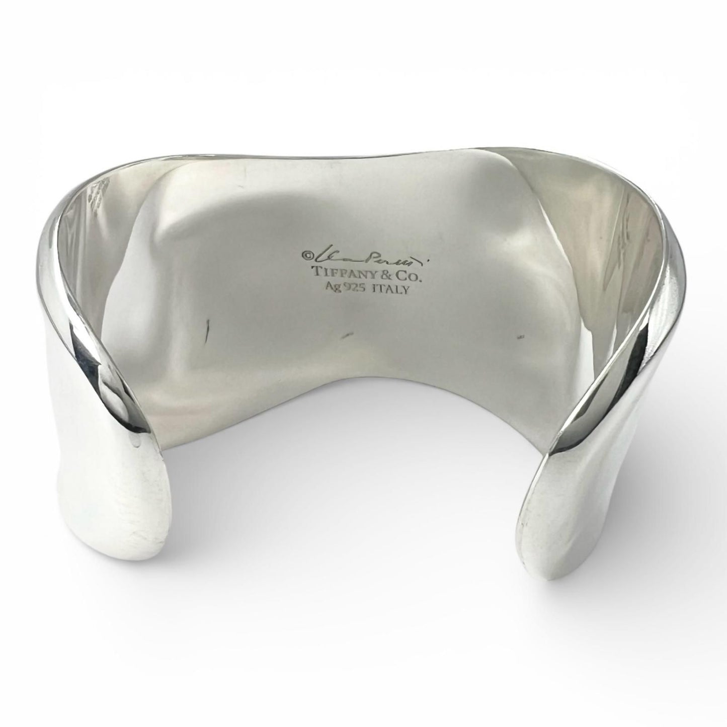 Tiffany & Co Elsa Peretti Small Bone Calf Bangle Hand Silver Bracelet — view 4