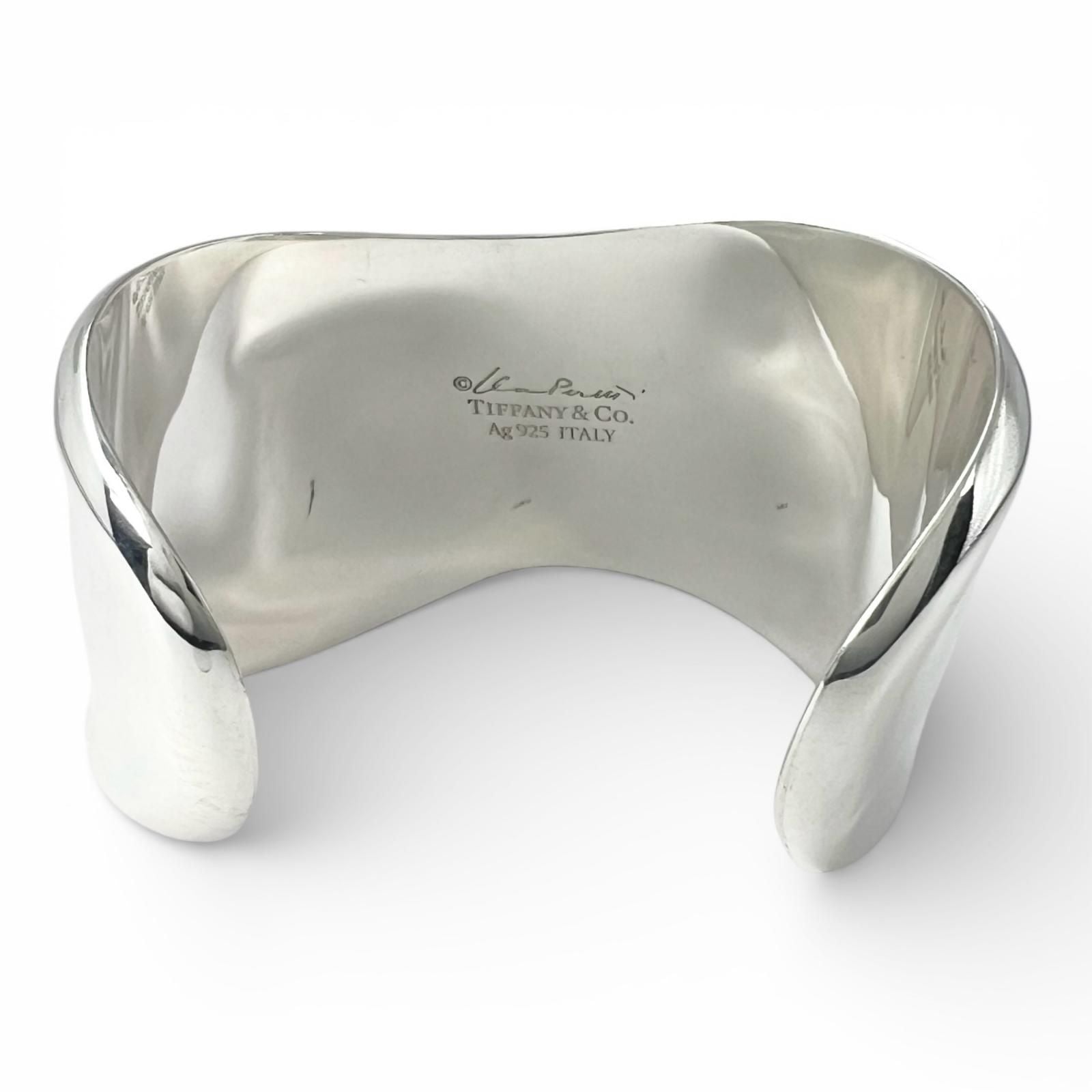 Tiffany & Co Elsa Peretti Small Bone Calf Bangle Hand Silver Bracelet — view 4