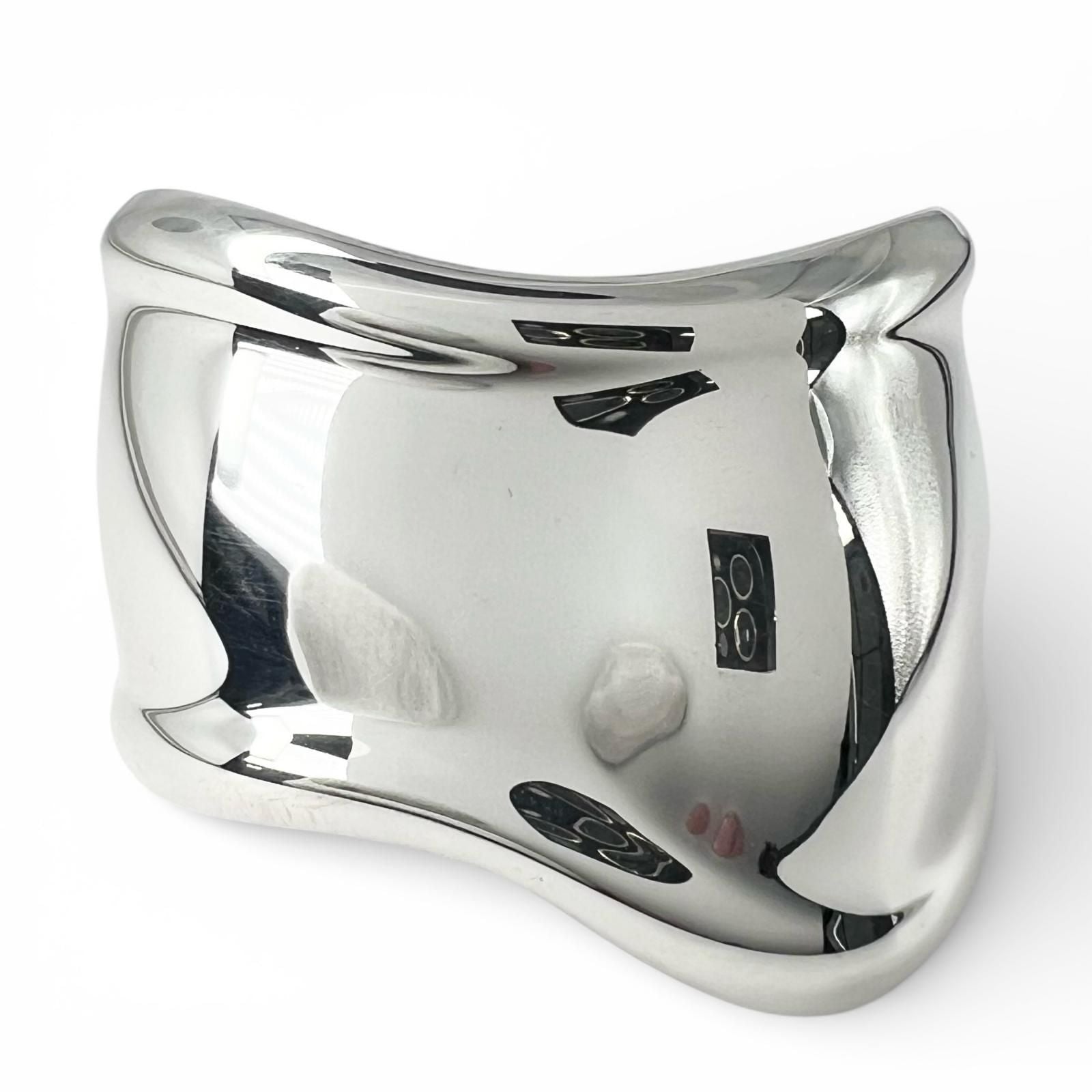 Tiffany & Co Elsa Peretti Small Bone Calf Bangle Hand Silver Bracelet — view 3